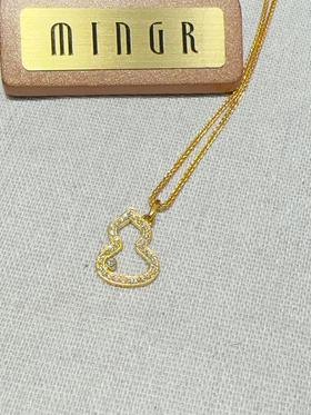 2楼明牌全家金钻石葫芦项链 吊牌价18350元 折后价16588元