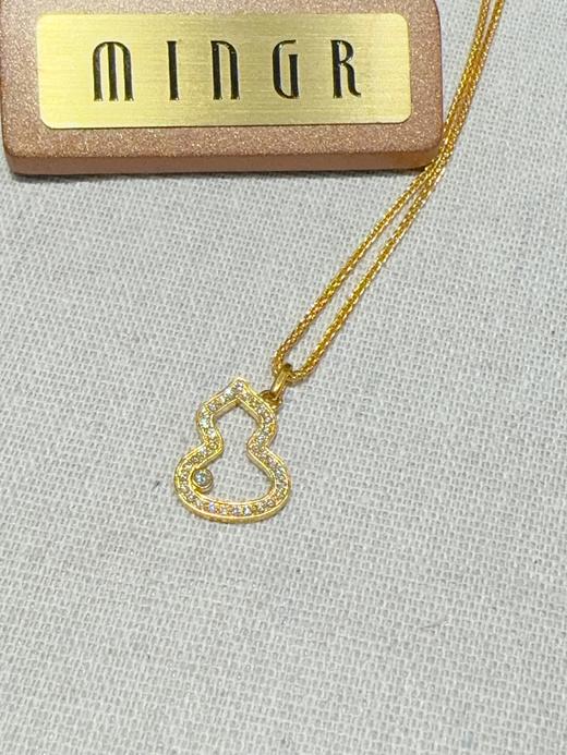 2楼明牌全家金钻石葫芦项链 吊牌价18350元 折后价16588元 商品图0