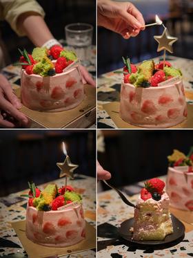 吃到了冬天第一口草莓小蛋糕🍓