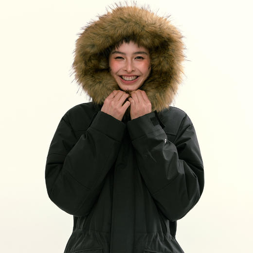 Ariseism 美式复古设计感可拆卸毛领羽绒服女冬季新款外套 商品图1