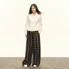 Ariseism 美式复古设计感阔腿格子休闲裤秋季新款长裤子 商品缩略图3