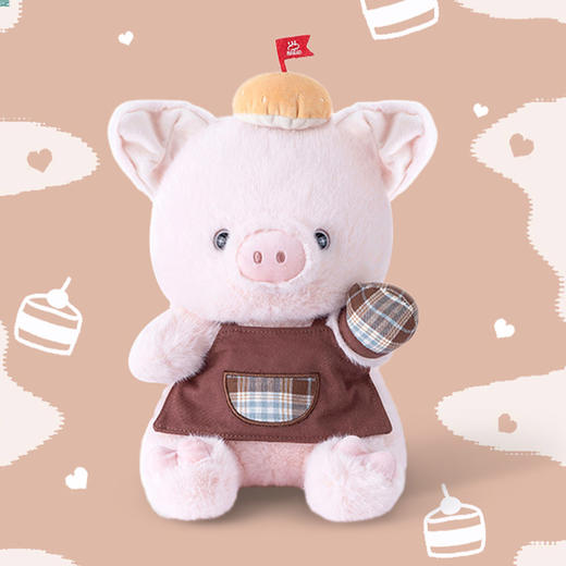 软萌可爱小猪面包师毛绒公仔-纪念日百货门店同款167796670 商品图0