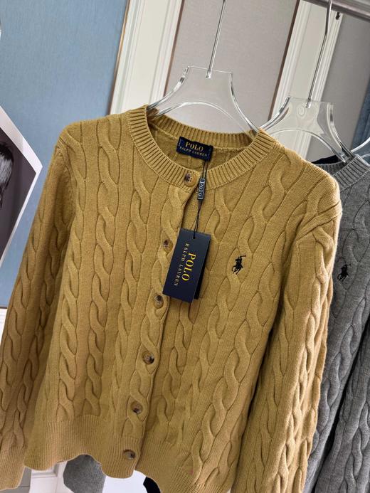 点此购买 拉夫秋冬季女士战马刺绣麻花针织毛衣开衫 mp 336075 商品图10