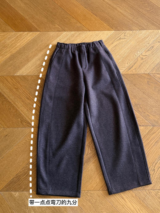 25秋冬| 考拉绒老钱风高腰九分锥形毛呢休闲裤【包邮+三天无理由退换】 商品图13