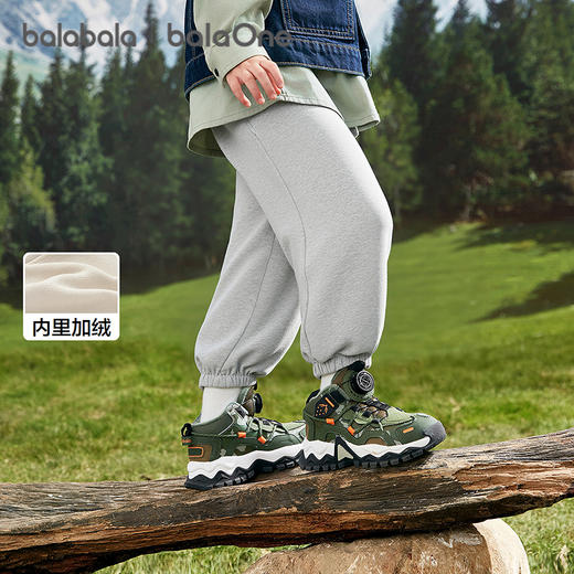 巴拉巴拉balaOne童装儿童裤子2025秋冬装新款男女童加绒长裤亲子 商品图0