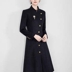 「高货wl」全新升级【铂金会员404/天猫539/差价135】(02755)洛诗琳羊毛粗纺毛呢大衣2025秋冬新款气质中长款立领外套