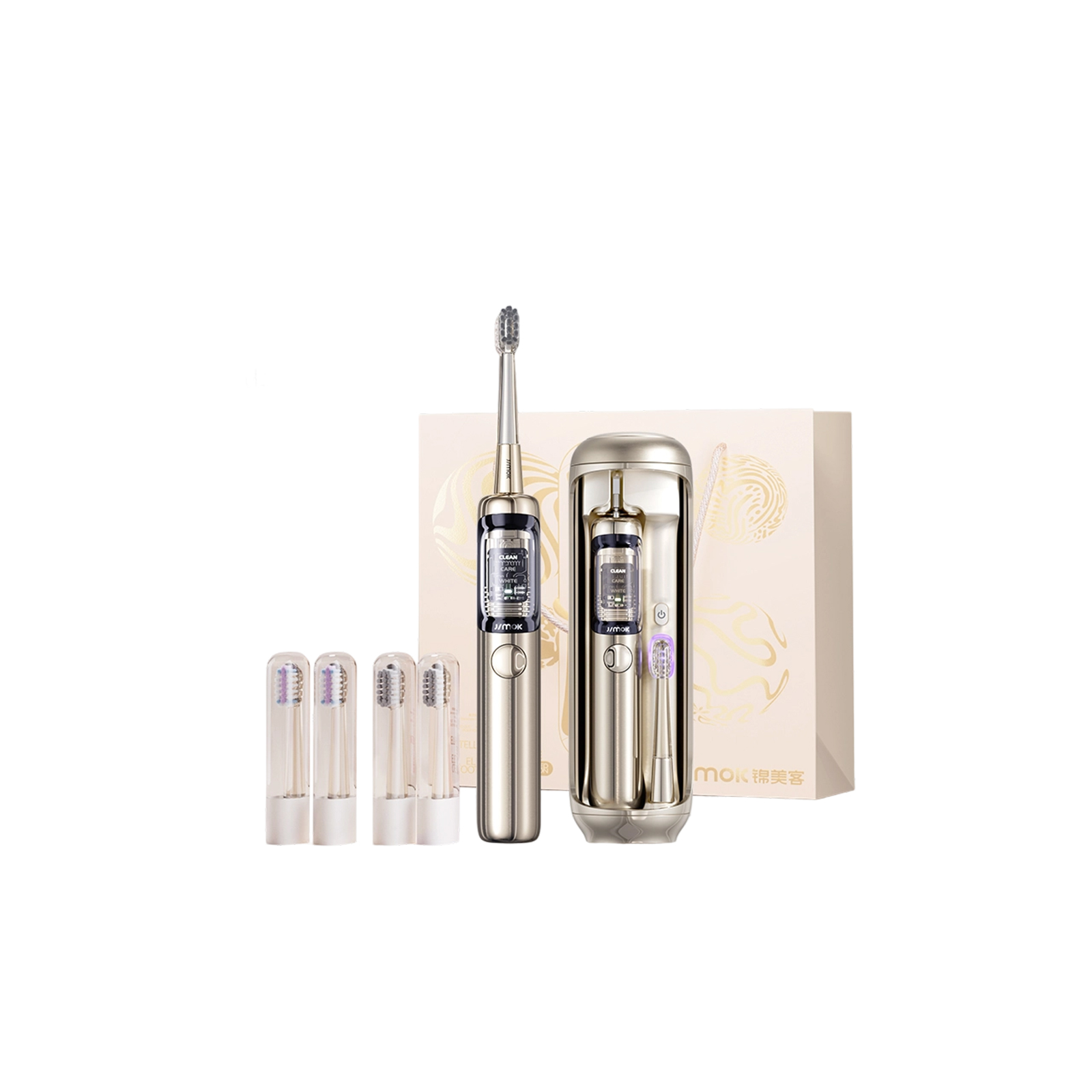 JIMOK/锦美客 J6pro星愿礼盒 金色 电动牙刷成人男女软毛情侣礼盒太空舱送男友礼物