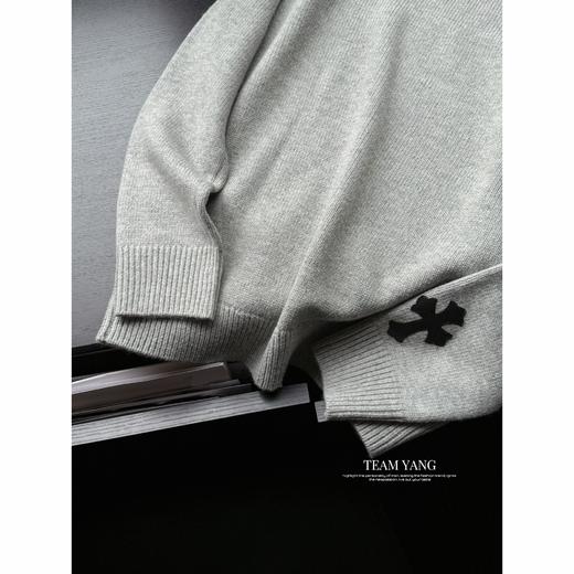 Team Yang-秋冬新品羊毛加厚针织极简设计感圆领毛衣7064 商品图2
