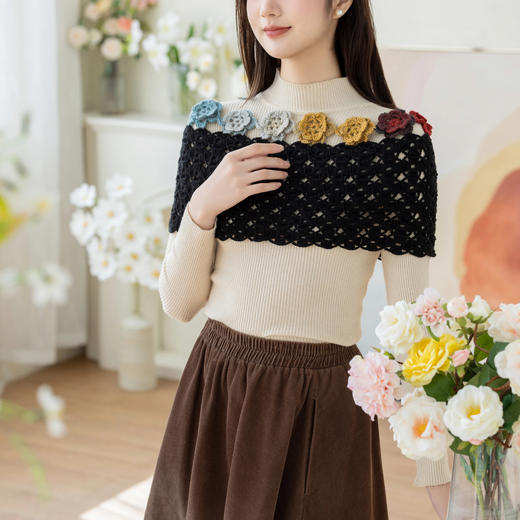 苏苏姐家哆哆围巾围脖手工diy钩针编织毛线团羊毛线自制材料包 商品图2