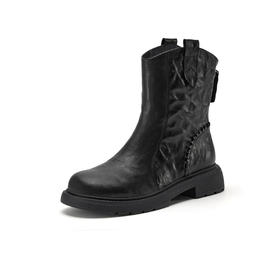 【云粉节】BF楼Bata时装靴女2025冬款百搭羊皮通勤短筒靴AD743DZ5     吊牌价1359   活动价769