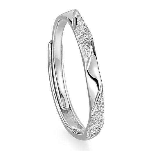 卡蒂罗KADER 光年星迹情侣对戒  莫比乌斯环925银简约磨砂设计原创开口素圈时尚百搭 恋爱频率钟爱久久 商品图3