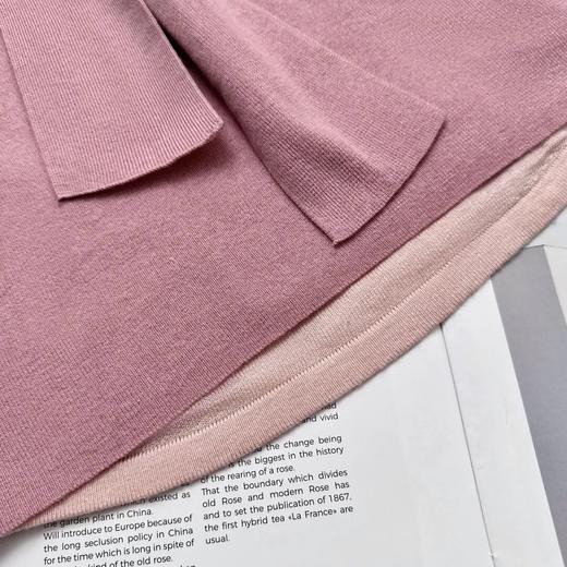 梅子粉飘带针织衫，超绝氛围感假两件，秋冬靠它出圈【3-5天发货】 商品图4