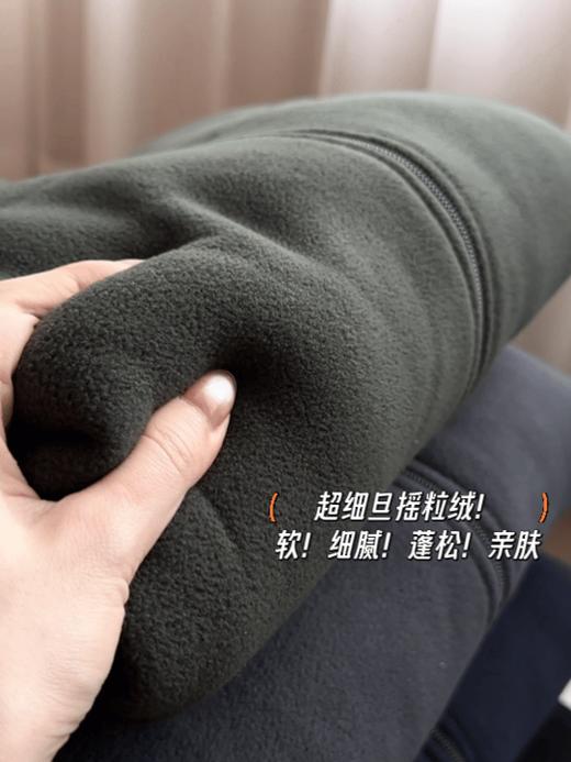 御寒神器 秋冬摇粒绒外套男中老年外套中年爸爸加厚外套加绒加厚宽松立领开衫抓绒上衣卫衣中老年爸爸装 商品图1