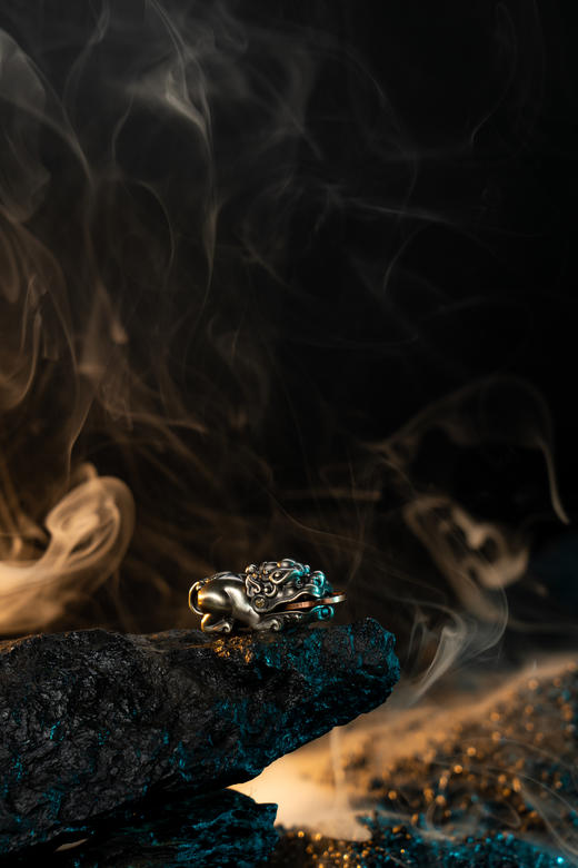 【宫里上新】吸钱貔貅-白铜貔貅套装（含链） 商品图1