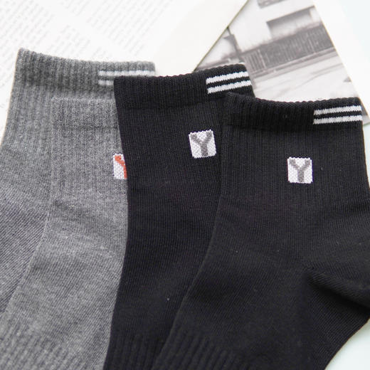 【2双装】男士四季棉袜中筒运动休闲袜男棉袜【6双6折 2521101】 商品图4