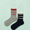 【2双装】女士双针棉袜中长筒女袜女士休闲条纹长袜【6双6折 2522201】 商品缩略图4