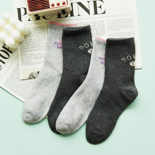 【2双装】【7-10岁】大童运动袜四季棉袜男童女童中长筒棉袜【6双6折 2523101】 商品图0