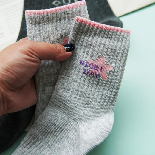 【2双装】【7-10岁】大童运动袜四季棉袜男童女童中长筒棉袜【6双6折 2523101】 商品图4