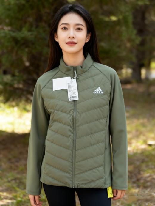 国标90鸭绒！ad 轻薄印花logo拼接立领羽绒服 商品图1