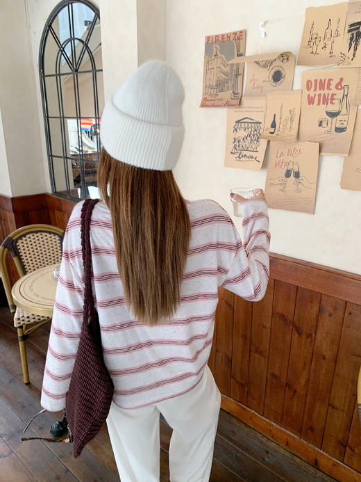 【129元任选2件】现货！条纹宽松百搭长袖T恤 商品图9