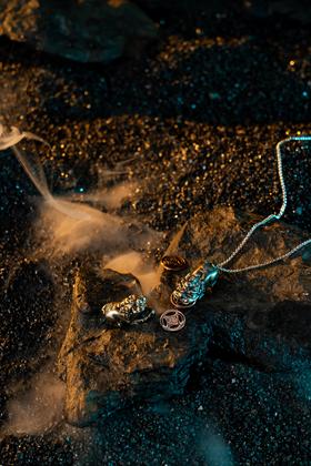 【宫里上新】吸钱貔貅-白铜貔貅套装（含链）