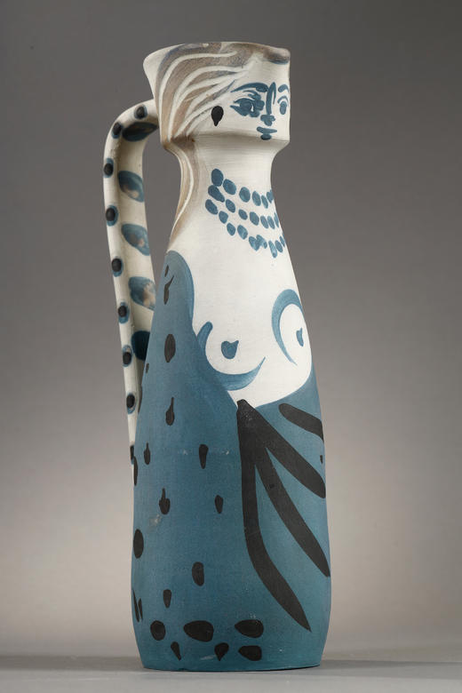 独角鹿西洋古董1955年代西班牙艺术巨匠毕加索与法国Madoura工坊合作出品限量装饰陶瓶「Femme (A.R.301) 女人像 301」 商品图0