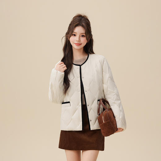 女士1002泡芙羽绒系列 圆领轻薄羽绒服 90鸭绒（常熟羽绒服工厂购） 商品图6