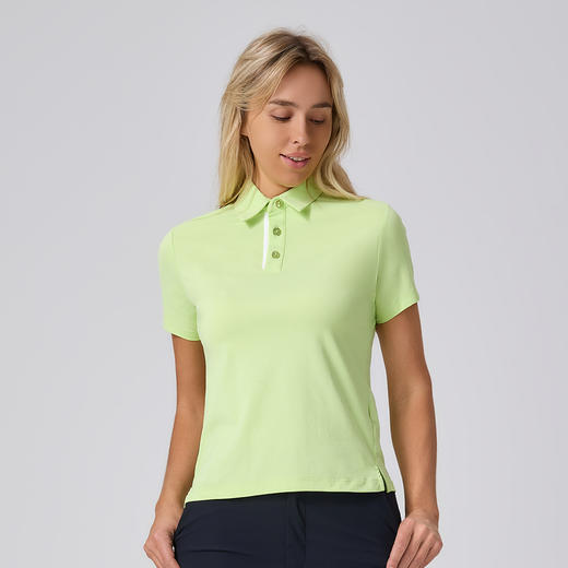 IYOGA  百搭不挑皮，豆绿Polo衫刚需入 T074 商品图2