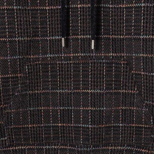 WY1405SDSA男士秋冬新款痞帅男装复古彩色格纹绒毛连帽卫衣设计感百搭潮 商品图3