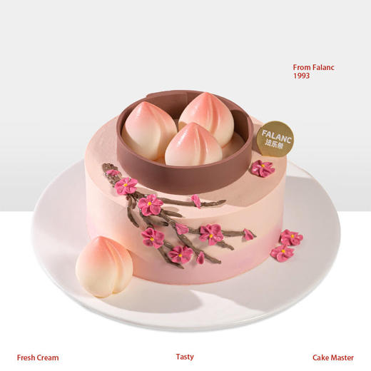 【春满桃园】花开五瓣，各寓一福 祝寿蛋糕 商品图0