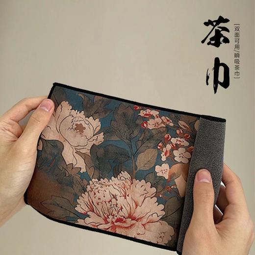 「功夫茶巾！国风加厚」茶布吸水加厚麂皮绒毛巾茶几桌布禅意抹布垫茶台配件餐饮用具 商品图3