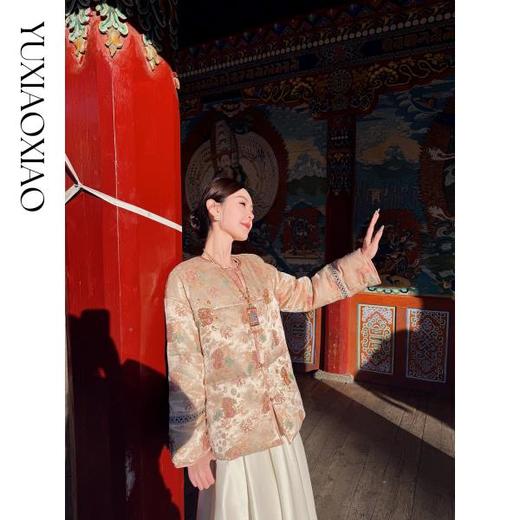 余潇潇【如意芳菲】国风重工古典雅致真丝羊毛东方韵味羽绒服外套 商品图3