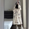 【YW】无忧购可爱卡通睡袍女秋冬季珊瑚绒加厚加绒睡衣睡裙家居服浴袍（截单后3-5天发货) 商品缩略图4
