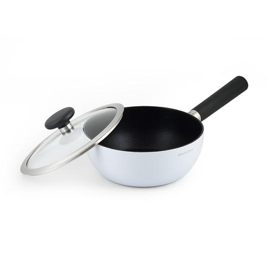 意大利尚尼多用途不粘锅 | 20cm/22cm 夜雾白 本味系列多用锅 煎炒炖煮 电磁炉燃气灶通用 送配套锅铲 商品图1