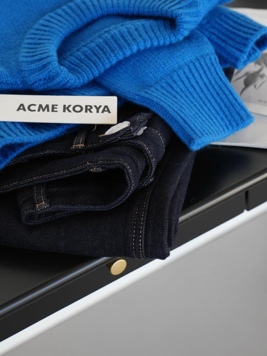 加绒单宁阔腿裤 商品图5