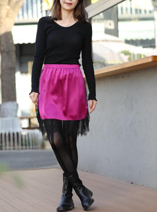 TYNVIE 棉质荷叶边叠穿上衣 - 黑色 商品图11