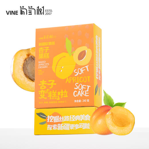 葡萄树·新疆杏子软果糕240g  控卡小零食 独立轻巧随身携带 商品图2