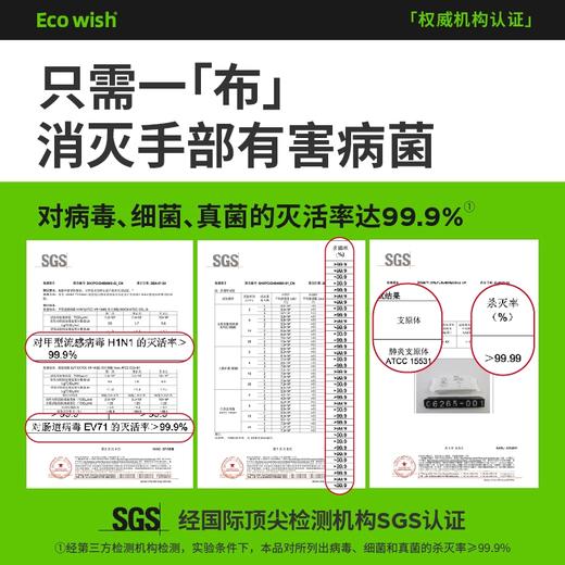 除病毒湿巾迷你6抽/包便携0酒精甲流乙流病毒消杀杀菌儿童ecowish 商品图5