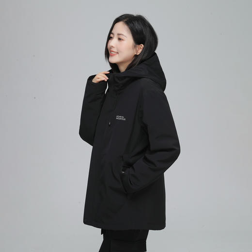 半身缘男女装 冬季男女同款情侣款一衣三穿防风衣蓄热羽绒服2356 商品图1