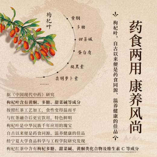 正山堂 枸杞红茶·杞·宁夏枸杞叶养生茶正宗纯枸杞叶茶叶罐装 商品图3