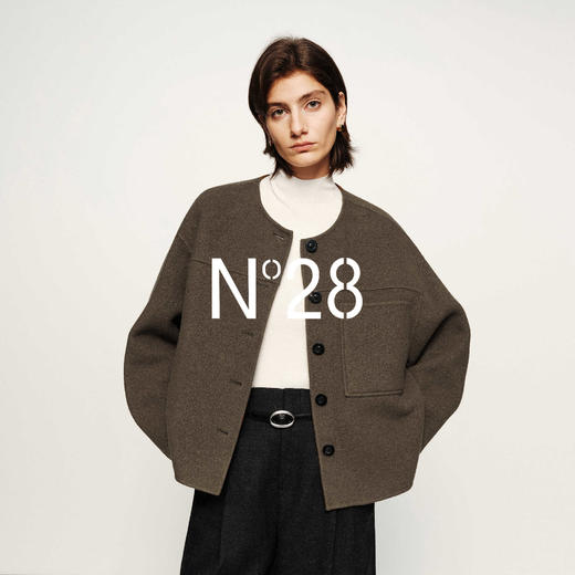 N°28【零压感】山羊绒毛呢外套女秋冬短款宽松复古小个子呢上衣8855A1D709  商品图1