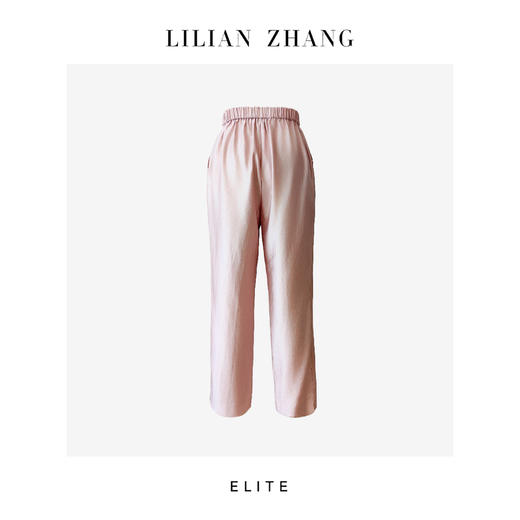 定制”静奢风-都市摩登-“柔粉雾纱”弹力腰宽松显瘦九分西裤2404010 商品图2