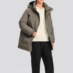 斯凯奇运动系列 799.9元 灰鸭绒长款保暖连帽羽绒  QS-599891 线上线下同时售卖 不保证有货 无原包装 介意勿拍