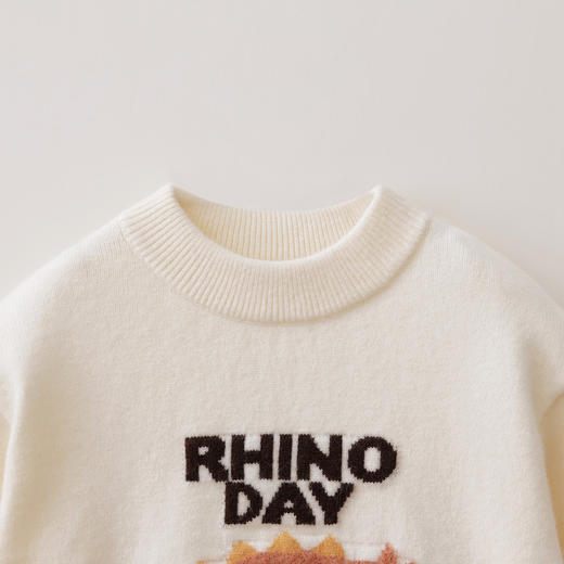 马克珍妮男童趣味动物园绵羊毛针织毛衣2025年秋冬新款551917 商品图4