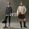 N°28 100%绵羊毛圆领套头毛衣女 2025新款秋季慵懒风针织衫上衣895392M021 商品缩略图2