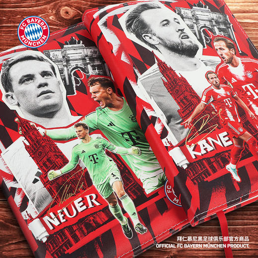 【官方正版】拜仁足球俱乐部丨球员肖像笔记本球迷文具周边 商品图2