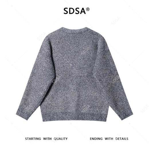 SDSA男士秋冬新款痞帅男装潮牌撞色小狗图案圆领毛衣百搭针织衫 商品图4