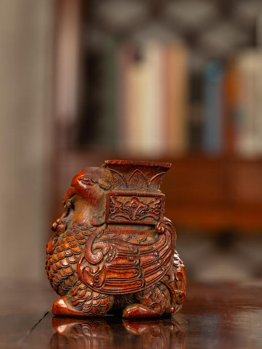 清	竹雕瑞兽负鼎摆件 商品图0