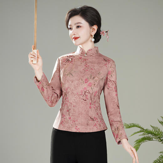 【红梅】夹棉保暖新中式国风，唐装旗袍上衣棉袄外套XGT-T25124 商品图2