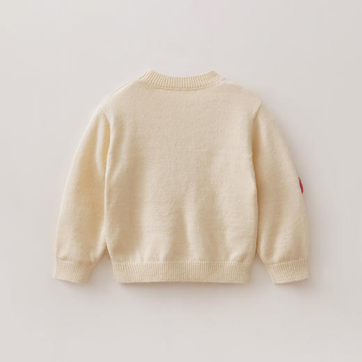 马克珍妮女童甜趣草莓绞花针织衫2025年秋冬新款551901 商品图1